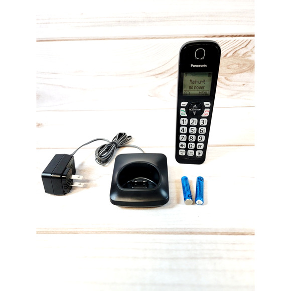 Panasonic KX-TGDA52 Black Cordless Handset w/ Charging Station Tested & Working - Picture 1 of 11